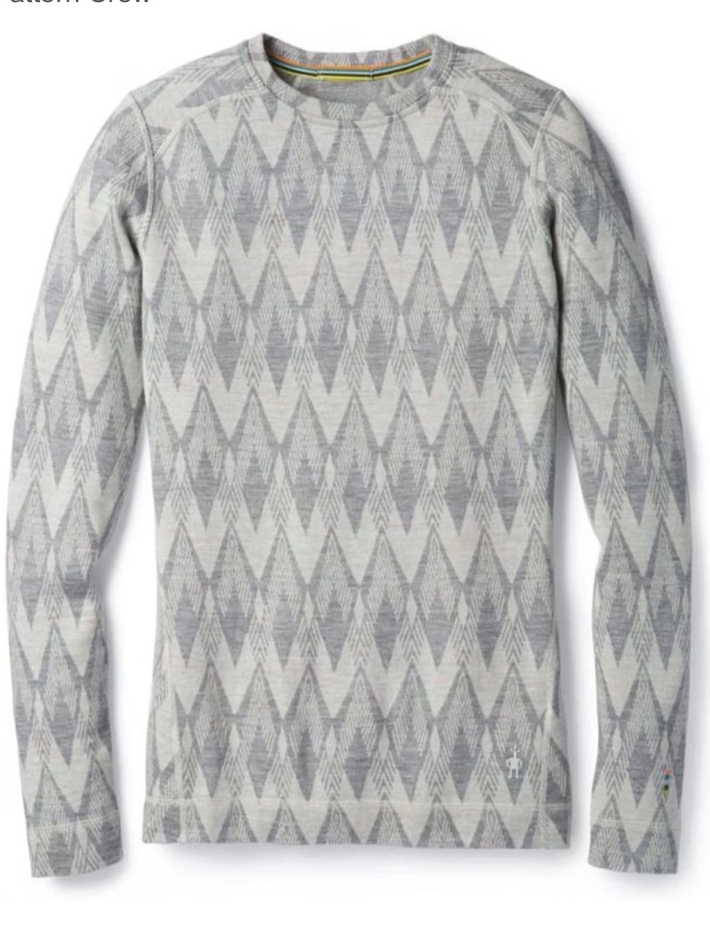 Smart Wool Women's Long Sleeve Sweater Midweight Pattern Crew Medium